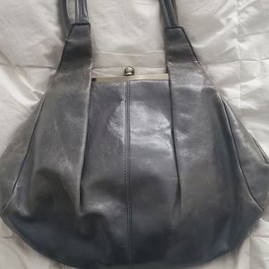 Hobo gray leather purse